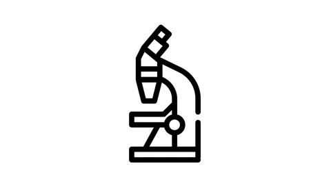 Microscope tool black icon animation Stock Footage 156661255