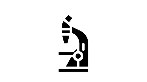 Microscope tool glyph icon animation Stock Footage 156661677
