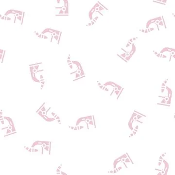 Microscope tool glyph vector seamless pattern sign Stock Illustration