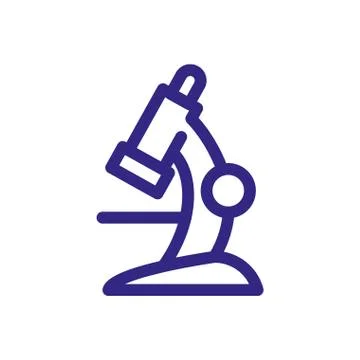 Microscope tool icon, thick line style Ilustração Stock