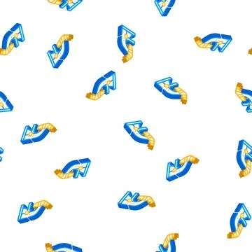 Microscope tool isometric icon seamless pattern sign Stock Illustration