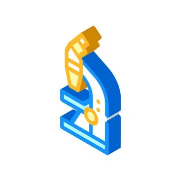 Microscope tool isometric icon vector illustration sign Illustrazione stock