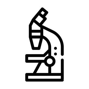 Microscope tool line icon vector illustration sign Stock Illustration
