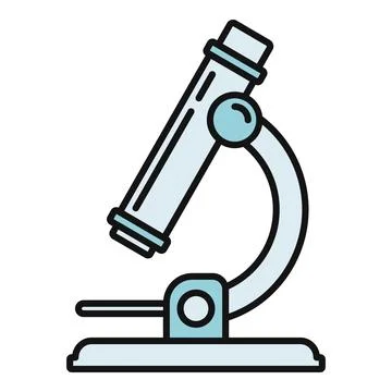Microscope tool representing science, research, and education Stock Illustration