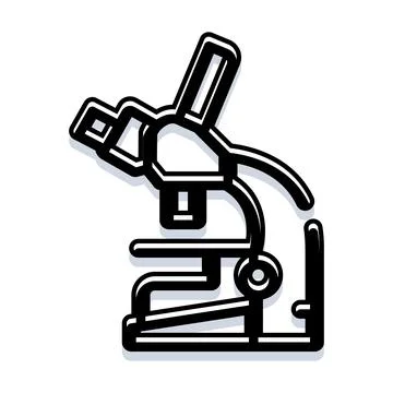 Microscope tool for scientific research and biology study 库存插图