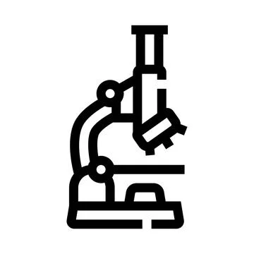 Microscope tool for scientific research and analysis Stock Illustration