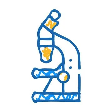 Microscope tool sign icon doodle illustration 스톡 일러스트