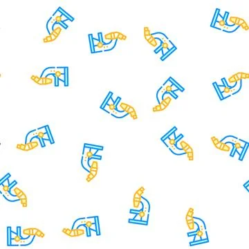 Microscope tool vector seamless pattern sign 库存插图