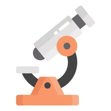 Microscope vector flat icon, school and education icon. Stock Illustration