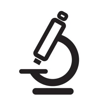 Microscope vector icon. Clinically approved product health safe certificate m Stock-Illustration