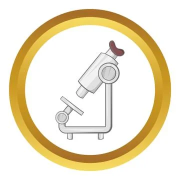 Microscope vector icon Illustrazione stock