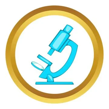 Microscope vector icon Illustrazione stock