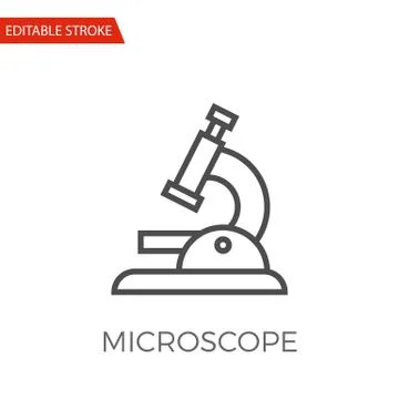 Microscope Vector Icon Illustrazione stock