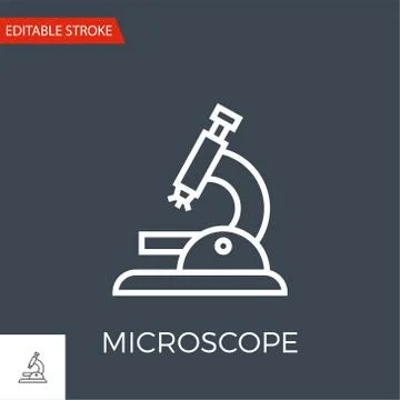 Microscope Vector Icon Illustrazione stock