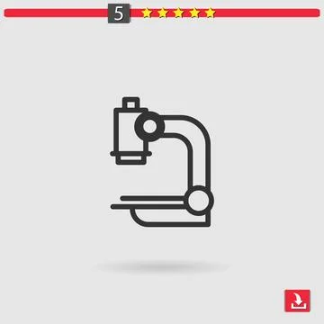 Microscope vector icon Stock Illustration