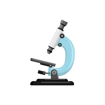 Microscope vector illustration in flat style design Stock Illustration