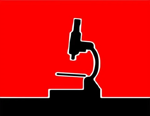 Microscope vector illustration isolated on background Stock Illustration