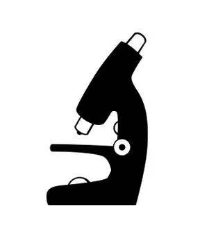 Microscope - vector for logo or pictogram. Microscope - vector icon Stock Illustration