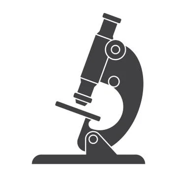 Microscope Vector Silhouette Stock Illustration