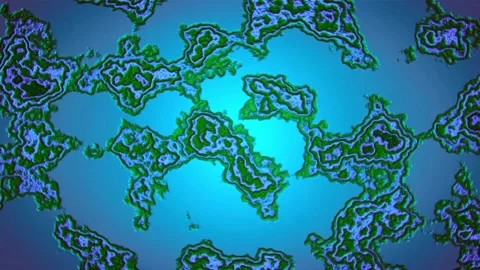 Microscope View of Moving Microbes Blue Biology Background Animation 動画素材 334563062