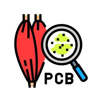 Microscope view pcb particles human tissue color icon vector illustration Stock Illustration