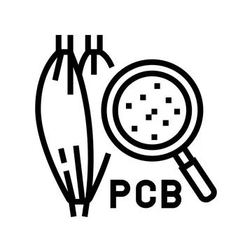 Microscope view pcb particles human tissue line icon vector illustration Stock Illustration