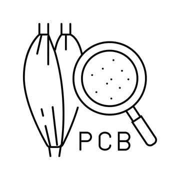 Microscope view pcb particles human tissue line icon vector illustration Illustrazione stock