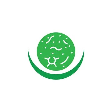 Microscope view virus and bacteria icon Stock-Illustration