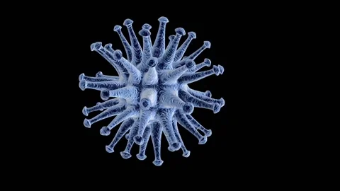 Microscope view of a virus in movement. 3d Rendering Vídeos de archivo 131826581