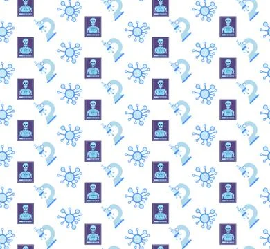 Microscope virus bacteria germs x-ray icon healthcare medical service logo Stock Illustration