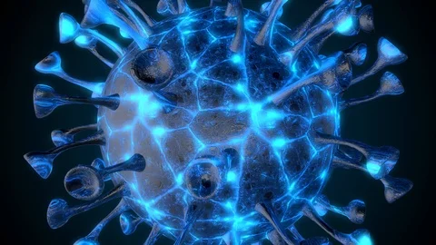 Microscope virus cell. Pandemic bacteria pathogen medical health risk. Stock Footage 127179786