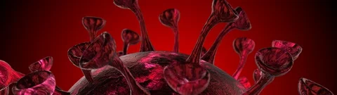 Microscope virus cell. Pandemic bacteria pathogen medical health risk. Stock Footage 129042655