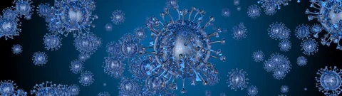 Microscope virus cell. Pandemic bacteria pathogen medical health risk. Stock Footage 129043511