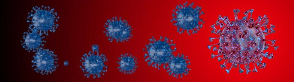 Microscope virus cell. Pandemic bacteria pathogen. Stock Illustration
