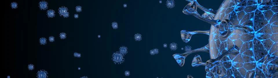 Microscope virus cell. Pandemic bacteria pathogen. Stock Illustration