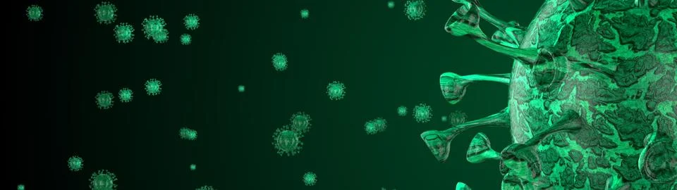 Microscope virus cell. Pandemic bacteria pathogen. Stock Illustration