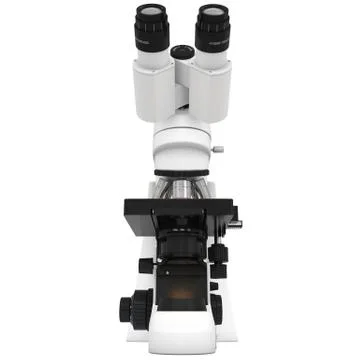 Microscope white background Stock Photos