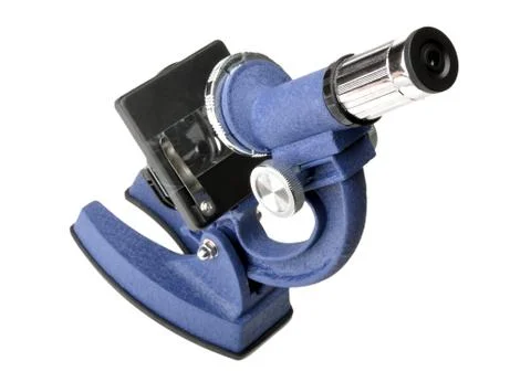 Microscope on a white Stock Photos