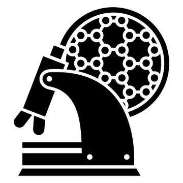 Microscope work icon, simple style Stockillustratie
