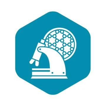 Microscope work icon, simple style Stockillustratie
