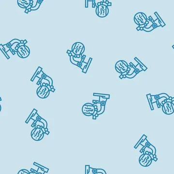 Microscope worm parasite line vector seamless pattern Stock Illustration