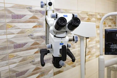 Microscope.Dentistry. Stock Photos