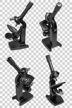 Microscope.different angles isolated on a transparent background Foto stock