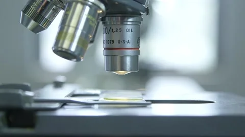 Microscopes in a Lab Stock Footage 47298440