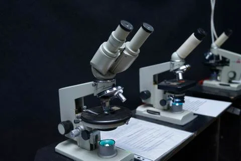 Microscopes set on Stock Photos