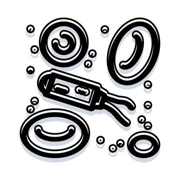 Microscopic bacteria and virus analyzing infection illustration Stock Illustration