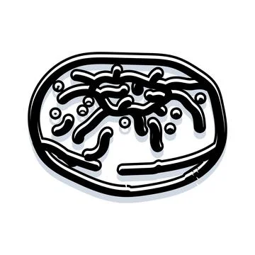 Microscopic bacteria cells multiplying in petri dish Stock Illustration