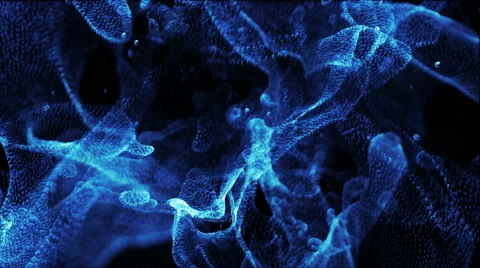 Microscopic blue virus particles undulate and blur - Particle FX1026 HD, 4K Stock Footage 65311806