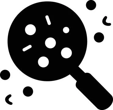 Microscopic cell analysis research science icon Stock Illustration
