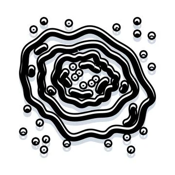 Microscopic cell structure reproducing scientific research concept Stock Illustration